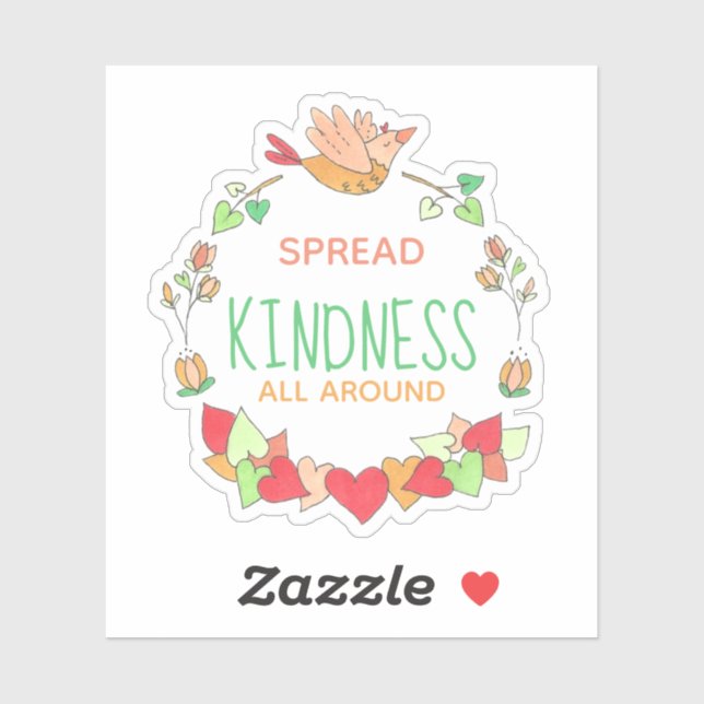 Happy Flying Bird Spread Kindness All Around (Sheet)