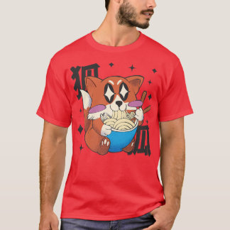 Happy Fo Eating Ramen Japan Style Kawaii Anime Fo  T-Shirt