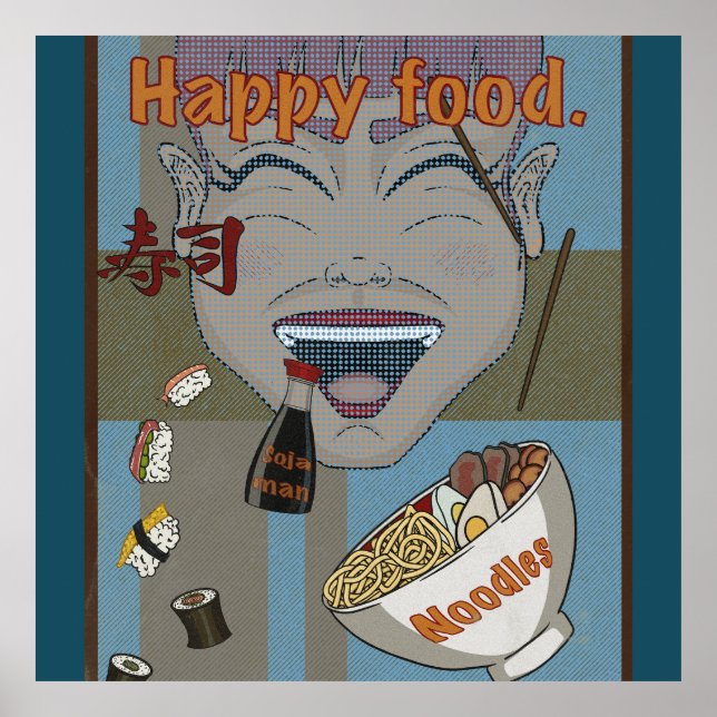 Happy food poster (Front)