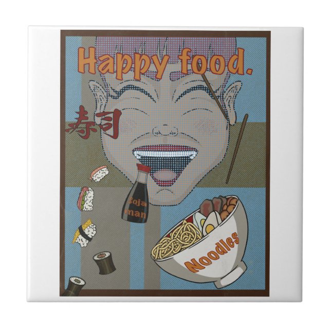 Happy food tile (Front)