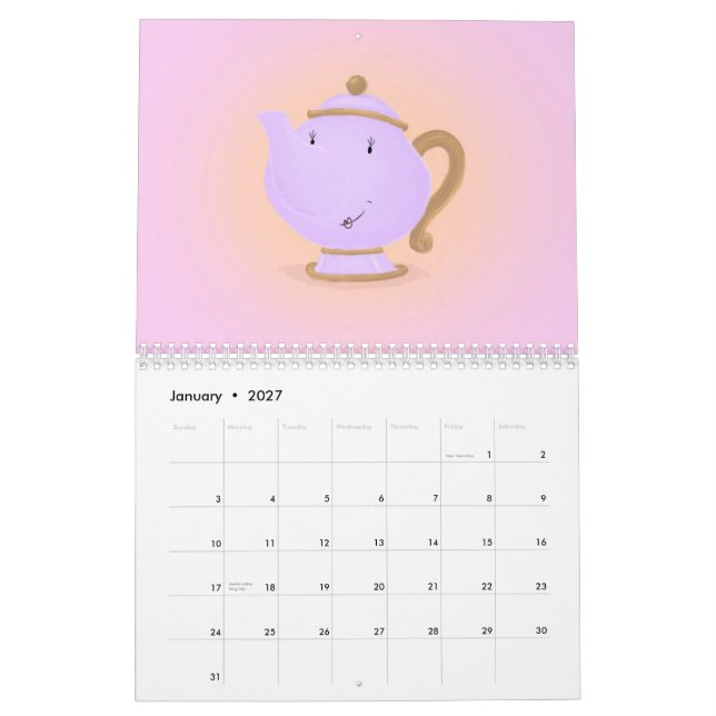 Happy Food Year 2014 Calendar (Jan 2027)