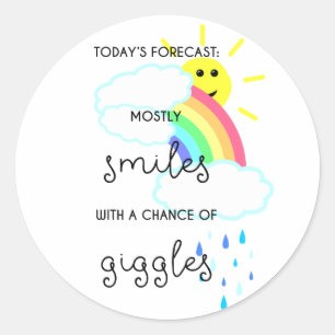 Happy Forecast Classic Round Sticker