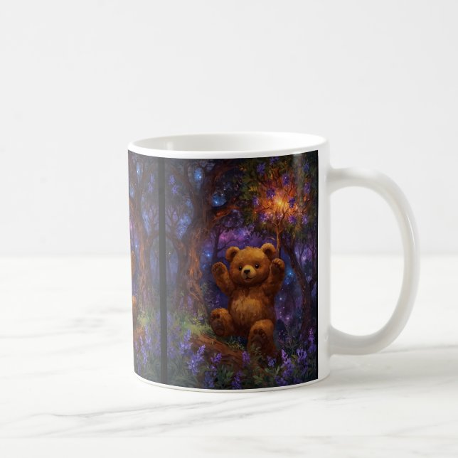 Happy Forest Teddy Bear Art Coffee Mug (Right)