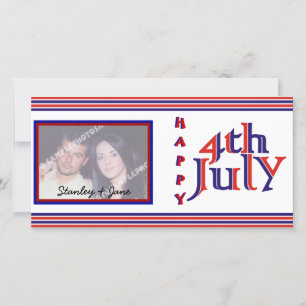 Happy Fourth 4th of July photo card
