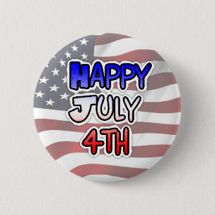 Happy Fourth of July Button