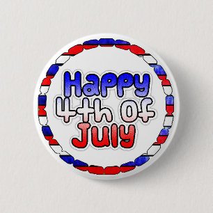 Happy Fourth of July Button