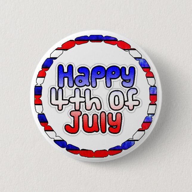 Happy Fourth of July Button (Front)