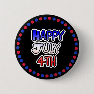 Happy Fourth of July Button