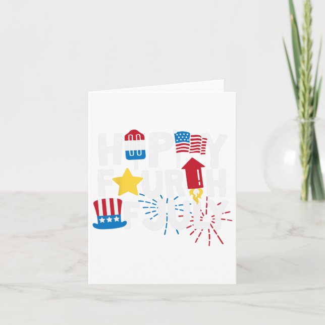Happy Fourth Of July  Card (Front)