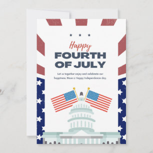 #Happy Fourth Of July Celebrate Happiness  Invitation