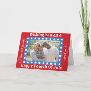 Happy Fourth Of July Family Photo Card