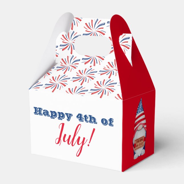 Happy Fourth of July Favour Box (Front Side)