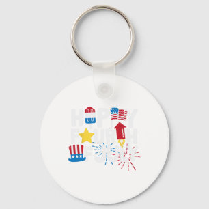Happy Fourth Of July  Key Ring
