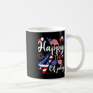 Happy Fourth Of July Patriotic Us American Flag 4t Coffee Mug