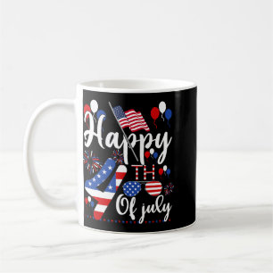 Happy Fourth Of July Patriotic Us American Flag 4t Coffee Mug