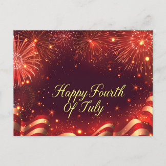 Happy Fourth Of July Postcard