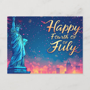 Happy Fourth Of July Postcard