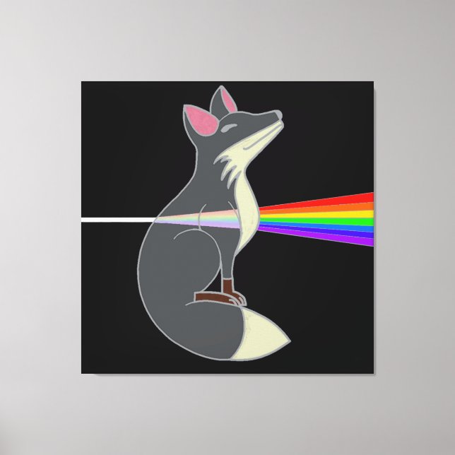 Happy Fox - Dark Side of the Fox Canvas Print (Front)
