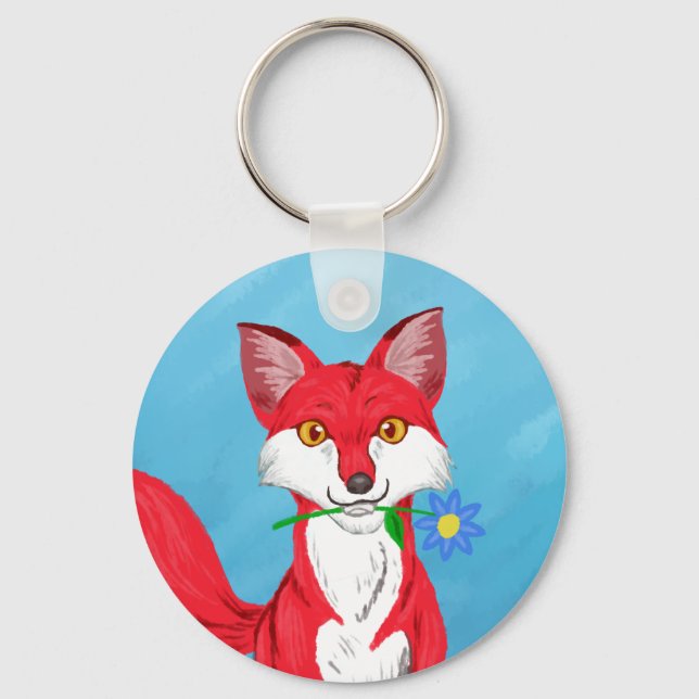 Happy Fox Key Ring (Front)