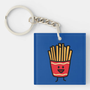 Happy French Fries Key Ring