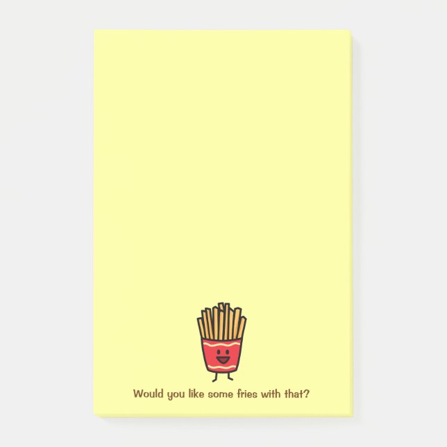 Happy French Fries Post-it Notes (Front)