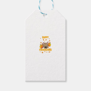 Happy Frenchgiving Thanksgiving French Bulldog Lov Gift Tags