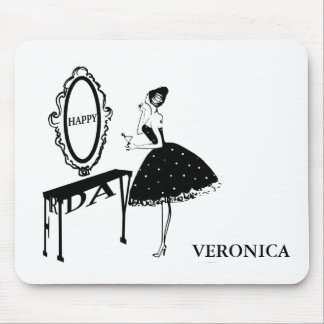 Happy Friday Fashion Illustraton Mouse Mat