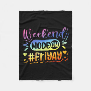 Happy Friday Fri Yay Teacher School Meme Tank Top_ Fleece Blanket