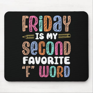 Happy Friday Fri Yay Teacher School Meme Tank Top Mouse Mat
