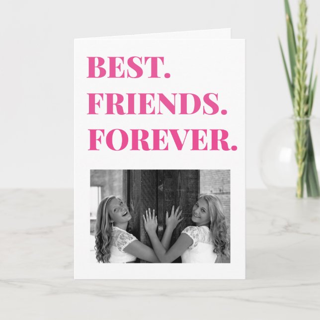 Happy Friendaversary Friendship Photo Card (Front)
