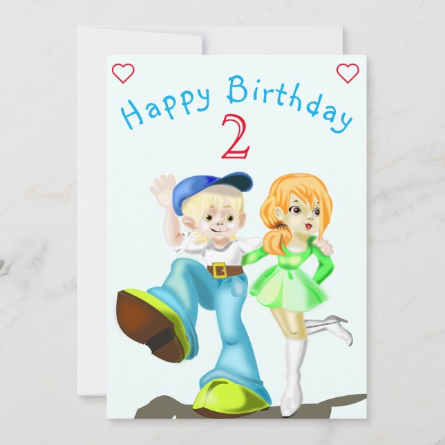 Happy Friends Birthday Card - Customisable (Front)