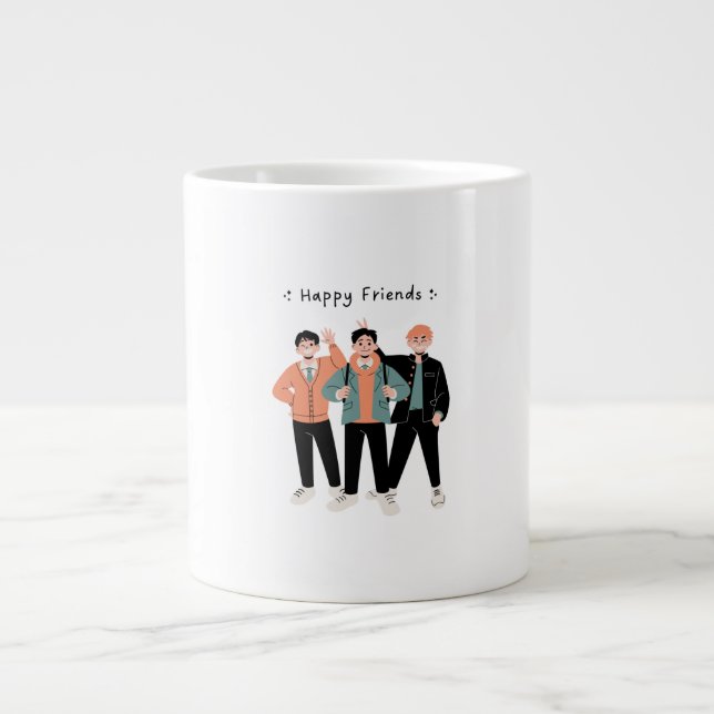 Happy Friends Coffee Mug – Celebrate Friendship (Front)