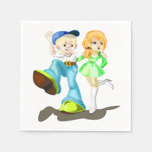 Happy Friends Napkins - Custom Colours or Text