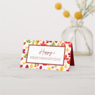 Happy Friendsgiving Autumn Dinner Party Feast Place Card