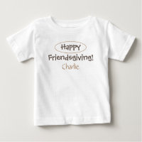 Happy Friendsgiving! Custom Baby Name in Brown