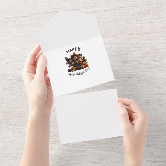 Happy Friendsgiving greetings All In One Invitation (Tearaway)