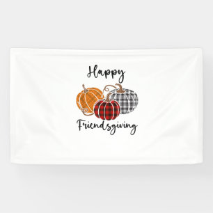 Happy Friendsgiving Plaid Shirt Thanksgiving Men W Banner