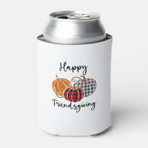 Happy Friendsgiving Plaid Shirt Thanksgiving Men W Can Cooler