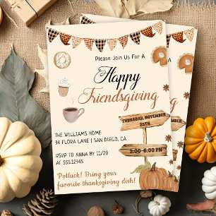 Happy Friendsgiving  Pumpkin & Autumn  Invitation