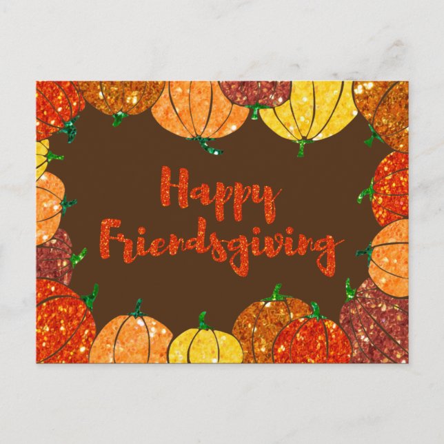 Happy Friendsgiving Thanksgiving Holiday Card (Front)