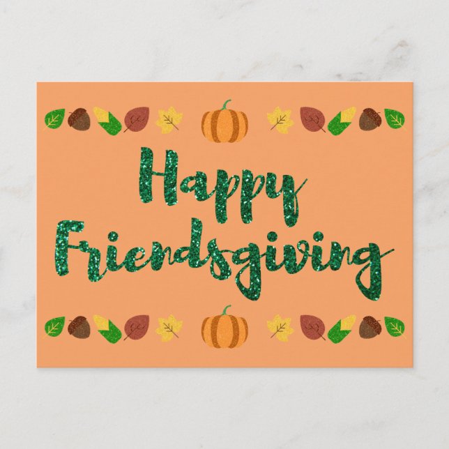 Happy Friendsgiving Thanksgiving Holiday Card (Front)