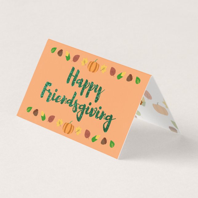 Happy Friendsgiving Thanksgiving Holiday Cards (Front)