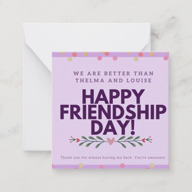 Happy Friendship Day Happy Valentines  Friend Card (Front)