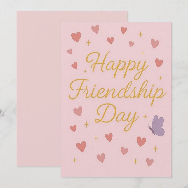 Happy Friendship Day Party Invitation (Front/Back)
