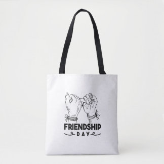 happy friendship day tote bag