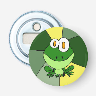 Happy Frog Button Bottle Opener