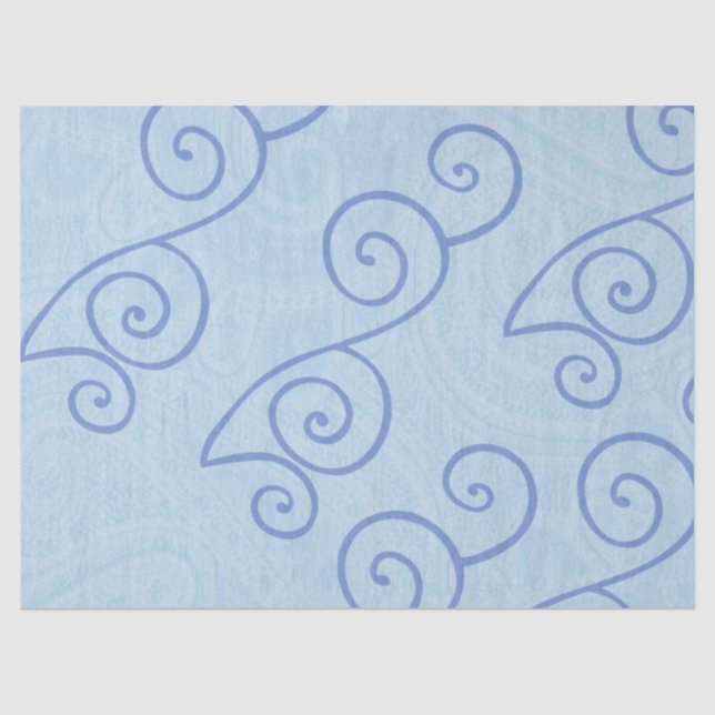 Happy Frog In Spring BLUE Tissue Paper (Front)