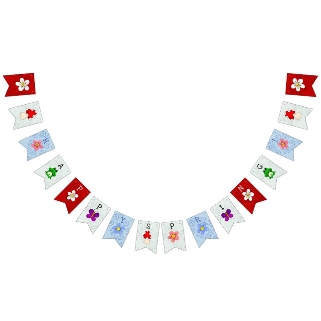 Happy Frog In Spring DECOR Personalised Bunting (All)