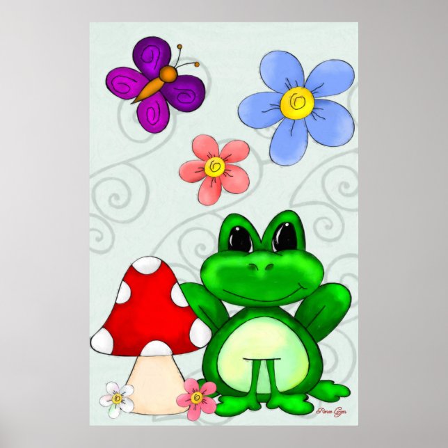 Happy Frog In Spring Poster (Front)