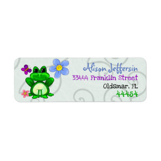 Happy Frog In Spring RETURN ADDRESS